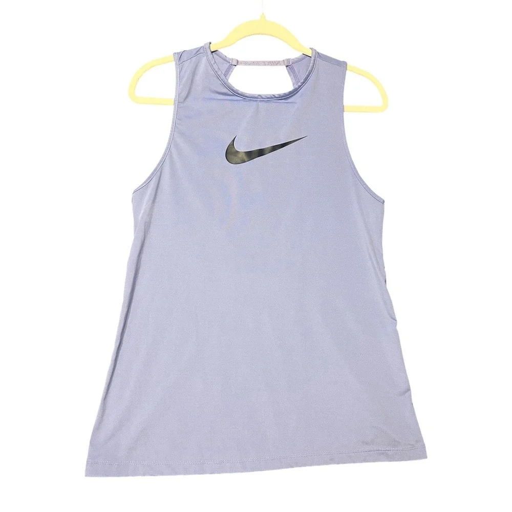 Nike Pro Dri-FIT Women Lavender Purple Training Tank Top DB4506-569 Small